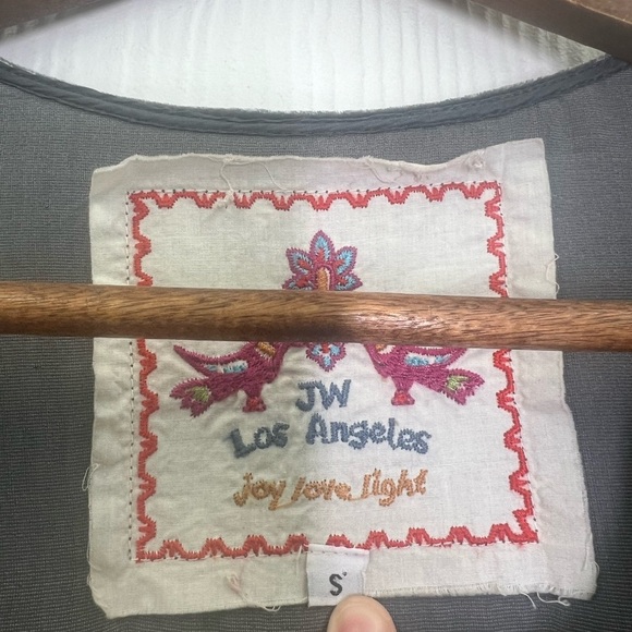 Johnny Was - Colorful Grey Crushed Velvet Scoop Long Sleeve Blouse Small - Picture 8 of 11